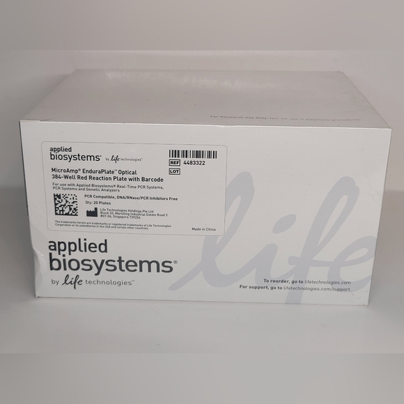 Applied Biosystems MicroAmp 384-Well Red Reaction Plates w/Barcode x20 NIB - Picture 2 of 4